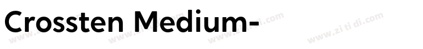 Crossten Medium字体转换